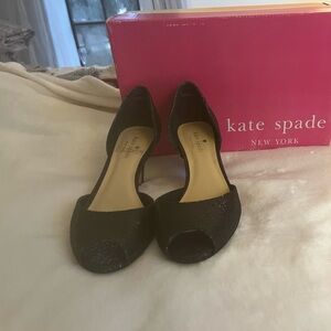 Kate Spade Black Peep Toe Heels